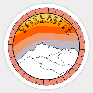 Peachy Keen Yosemite Landscape Sticker